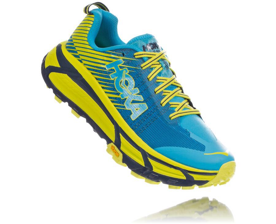 Hoka One One Trail Schoenen Dames - Evo Mafate 2 - Blauw/Groen - NV7601984